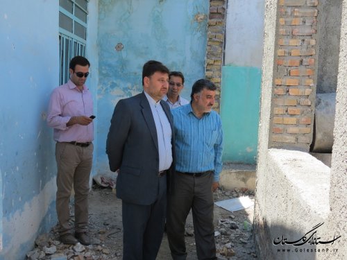 بازدید فرماندار شهرستان گالیکش از طرح مقاوم سازی آموزشگاه کوثر
