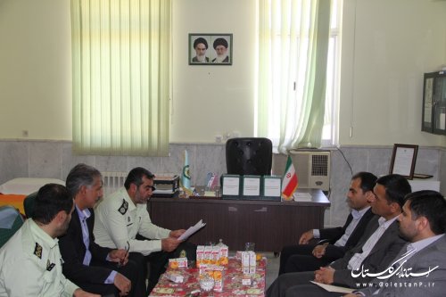 فرماندار شهرستان گرگان از کلانتری شهر سرخنکلاته بازدید کرد