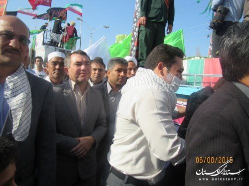 مراسم استقبال و تکریم 13 شهید غواص وخط شکن در شهرستان گمیشان برگزار شد