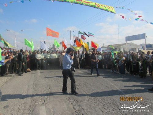 مراسم استقبال و تکریم 13 شهید غواص وخط شکن در شهرستان گمیشان برگزار شد