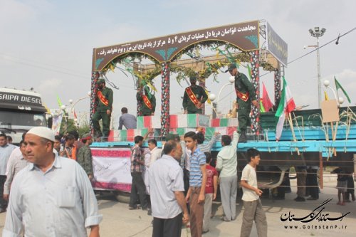 کاروان حامل پیکرهای مطهر شهدای غواص وارد مراوه تپه شد