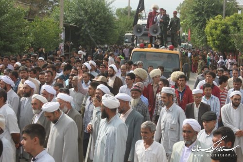کاروان حامل پیکرهای مطهر شهدای غواص وارد مراوه تپه شد
