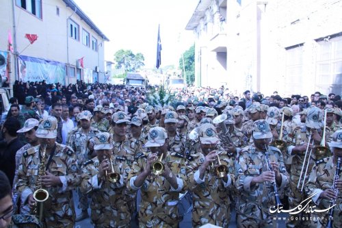 تشییع باشکوه 13شهید غواص درشهرستان گرگان