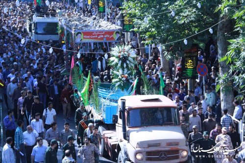 تشییع باشکوه 13شهید غواص درشهرستان گرگان