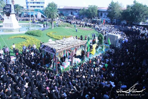 تشییع باشکوه 13شهید غواص درشهرستان گرگان