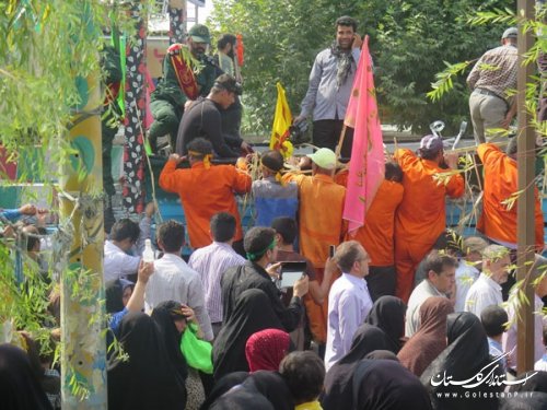 استقبال از شهداي غواص با حضور گسترده مردم شهرستان گالیکش
