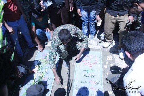 دو شهید غواص گمنام در روستای قرق به خاک سپرده شدند