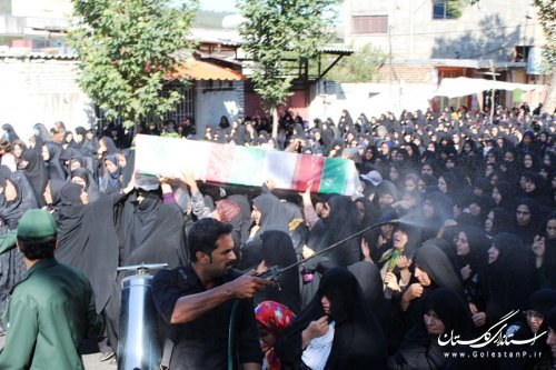 خاکسپاری شهداء غواص در نوده خاندوز آزادشهر 