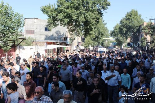 خاکسپاری شهداء غواص در نوده خاندوز آزادشهر 