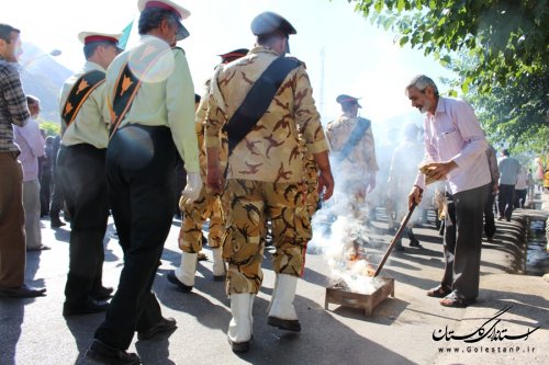 خاکسپاری شهداء غواص در نوده خاندوز آزادشهر 