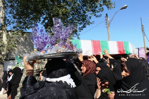 خاکسپاری شهداء غواص در نوده خاندوز آزادشهر 