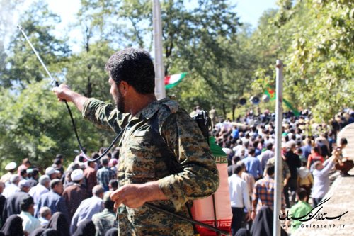 خاکسپاری شهداء غواص در نوده خاندوز آزادشهر 