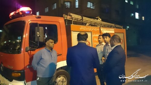 بازدید سرزده فرماندار علی آباد کتول از مرکز آتش نشانی شهرستان