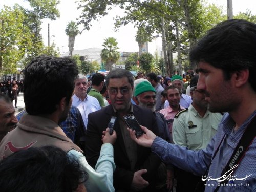 پرچم سبز امام رضا (ع) وارد مینودشت شد