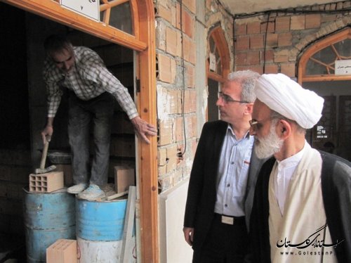 بازدید فرماندار کردکوی از پروژه در حال ساخت حوزه ی علیمه شهرستان