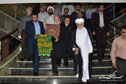 حضور خدام حرم مطهر رضوی در استانداری گلستان 