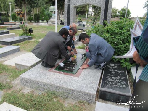 گلزار شهدای بندرگز غبار روبی شد