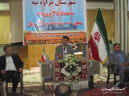 افتتاح متمرکز پروژه های هفته دولت در شهرستان مراوه تپه