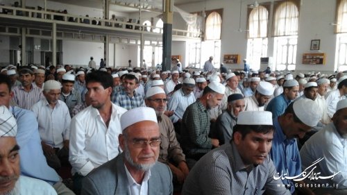 حضور معاون فرماندار ترکمن در نماز جمعه شهرستان