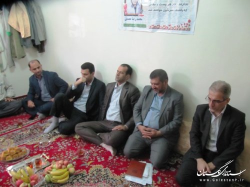 دیدار فرماندار کردکوی و هیات همراه با خانواده های شاهد و ایثارگر