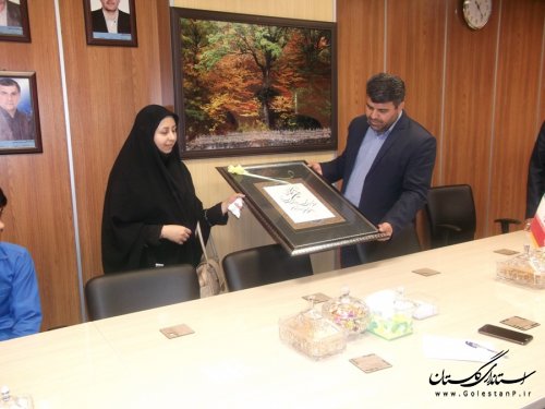 دیدار مسئول و جمعی از اعضای فعال کانون پرورش فکری رامیان با فرماندار