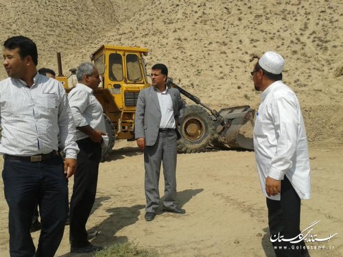 بازدید بخشدار مرکزی کلاله از طرح های عمرانی روستای گچی سوی بالا