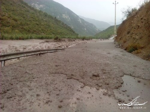 وقوع سیل دردهنه محمدآباد کتول