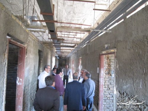 بازدید معاون دانشگاه علوم پزشکی استان از فاز 2 بیمارستان کلاله