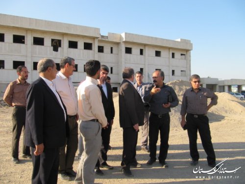 بازدید معاون دانشگاه علوم پزشکی استان از فاز 2 بیمارستان کلاله
