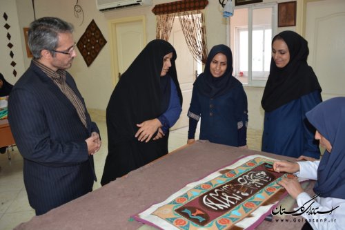 بازدید سرپرست دفتر امور بانوان و خانواده استانداری گلستان از مرکز آموزش فنی و حرفه ای خواهران گرگان