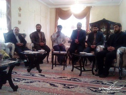 بازدید رئیس سازمان بسیج علمی،پژوهشی وفناوری کشوراز خانواده های شهیدعلی آباد کتول