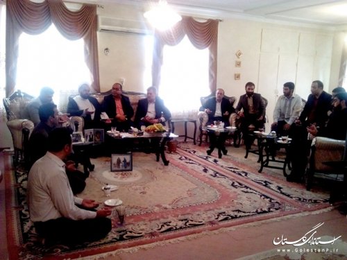 بازدید رئیس سازمان بسیج علمی،پژوهشی وفناوری کشوراز خانواده های شهیدعلی آباد کتول