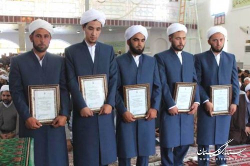 مراسم عمامه گذاری طلاب حوزه علمیه عرفانی مراوه تپه با حضور آیت الله نورمفیدی
