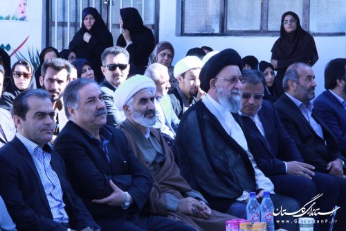 نواختن زنگ بازگشایی مدارس با حضور فرماندار شهرستان گرگان