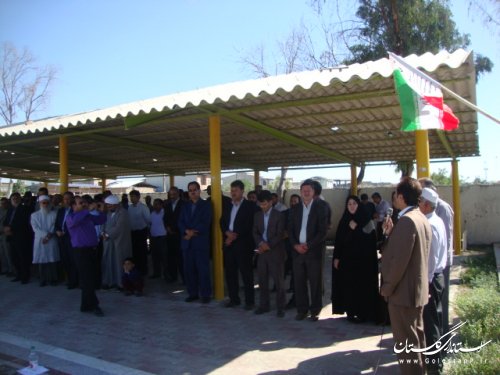 مراسم غبارروبی مزار شهدای شهرستان ترکمن به مناسبت هفته دفاع مقدس