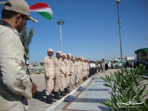 مراسم غبارروبی مزار شهدای شهرستان ترکمن به مناسبت هفته دفاع مقدس