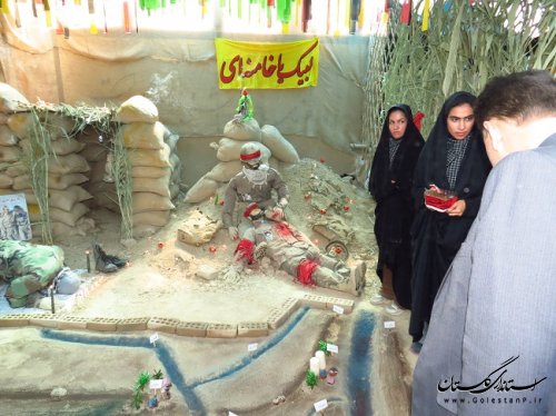 افتتاح نمایشگاه فرهنگی در گالیکش به مناسبت هفته دفاع مقدس