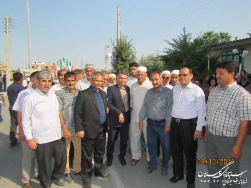 حضور فرماندار گمیشان در استقبال مردم گمیشان از حجاج شهرستان 