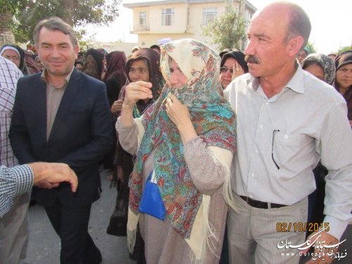 حضور فرماندار گمیشان در استقبال مردم گمیشان از حجاج شهرستان 