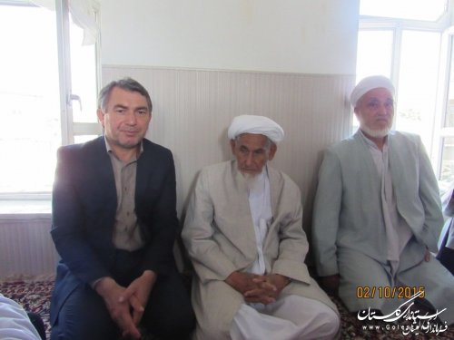 فرماندار گمیشان از خانواده های مرحوم طلابی و دولو دیدار ودلجویی کرد