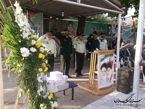 حضور فرماندار رامیان در مراسم صبحگاه مشترک نیروی مسلح شهرستان