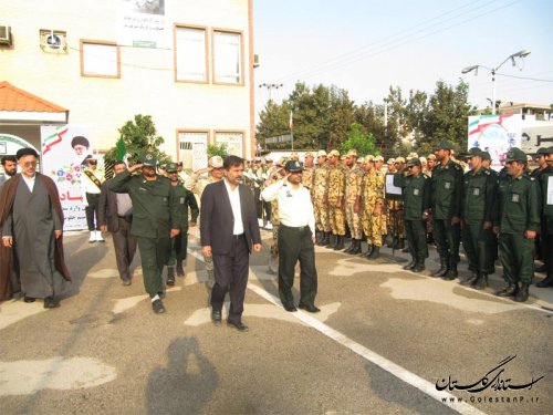 صبحگاه مشترک نیروهای مسلح گنبد کاووس برگزار شد