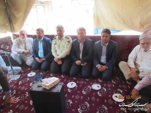 دیدار فرماندار ومسئولین شهرستان گمیشان با خانواده های مرحوم دولو وطاهری