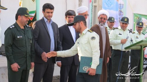 صبحگاه مشترک نیروهای انتظامی و نظامی شهرستان کلاله برگزار شد