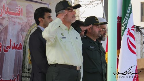 صبحگاه مشترک نیروهای انتظامی و نظامی شهرستان کلاله برگزار شد