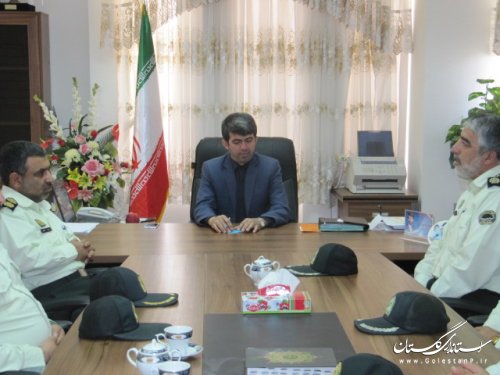 دیدار فرماندار با فرمانده و پرسنل نیروی انتظامی کلاله