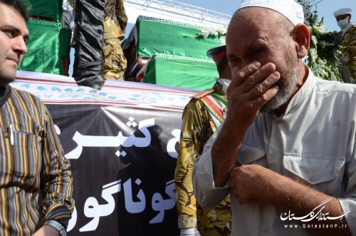 مراسم تشییع پیکر 17 جان باخته حادثه «منا» در لشکر 30 گرگان برگزار شد