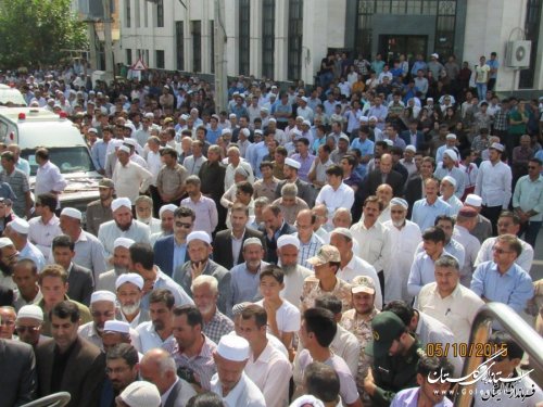 مراسم استقبال و تشییع 3تن از جان باختگان حادثه((منا)) شهرستان گمیشان برگزار شد