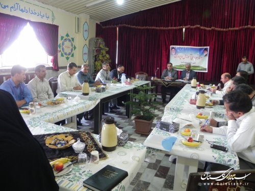 برگزاری جلسه شورای آموزش و پرورش شهرستان مینودشت در مدرسه استثنائی باغچه بان