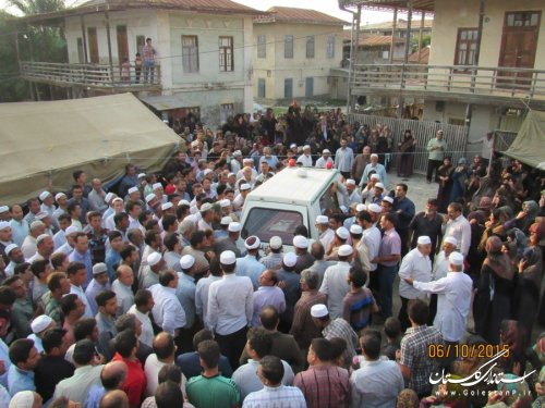 تشییع پیکر جان باختگان فاجعه منا در گمیشان با حضور استاندار گلستان